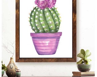cactus Wall Art/ Succulent Wall art/ cactus watercolor/ cactus wall decor/ watercolor botanical