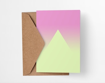 Oasis greeting card - Bold colorful modern art, simple abstract geometric fun design greeting card