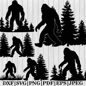 Bigfoot Svg Bundle, Bigfoot Clipart, Bigfoot Cut Files For Circut, Forest Tree Bigfoot Svg, Bigfoot Tree Clipart, Bigfoot Svg, Bigfoot Png