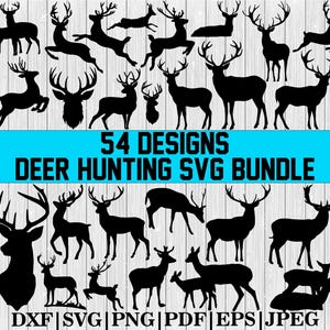 Deer SVG Bundle: Forest Silhouette Clipart (Cut Files)