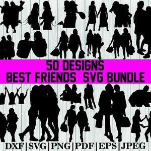 Mega Best Friends Svg Bundle, Best Friends Clipart, Besties Svg, Friendship Svg, Best Friends Svg, Friends forever Svg, Friendship Day Svg