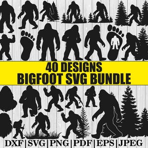 Bigfoot Svg Bundle, Bigfoot Clipart, Bigfoot Silhouette, Bigfoot Vector, Bigfoot Cut Files, Bigfoot For Circut, Bigfoot Svg, Bigfoot Png,Pdf