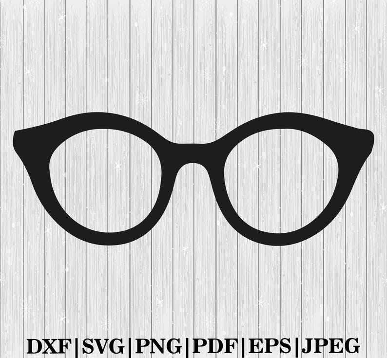 Eyeglasses SVG Bundle, Glasses Clipart, Eyewear Silhouette (digital ...