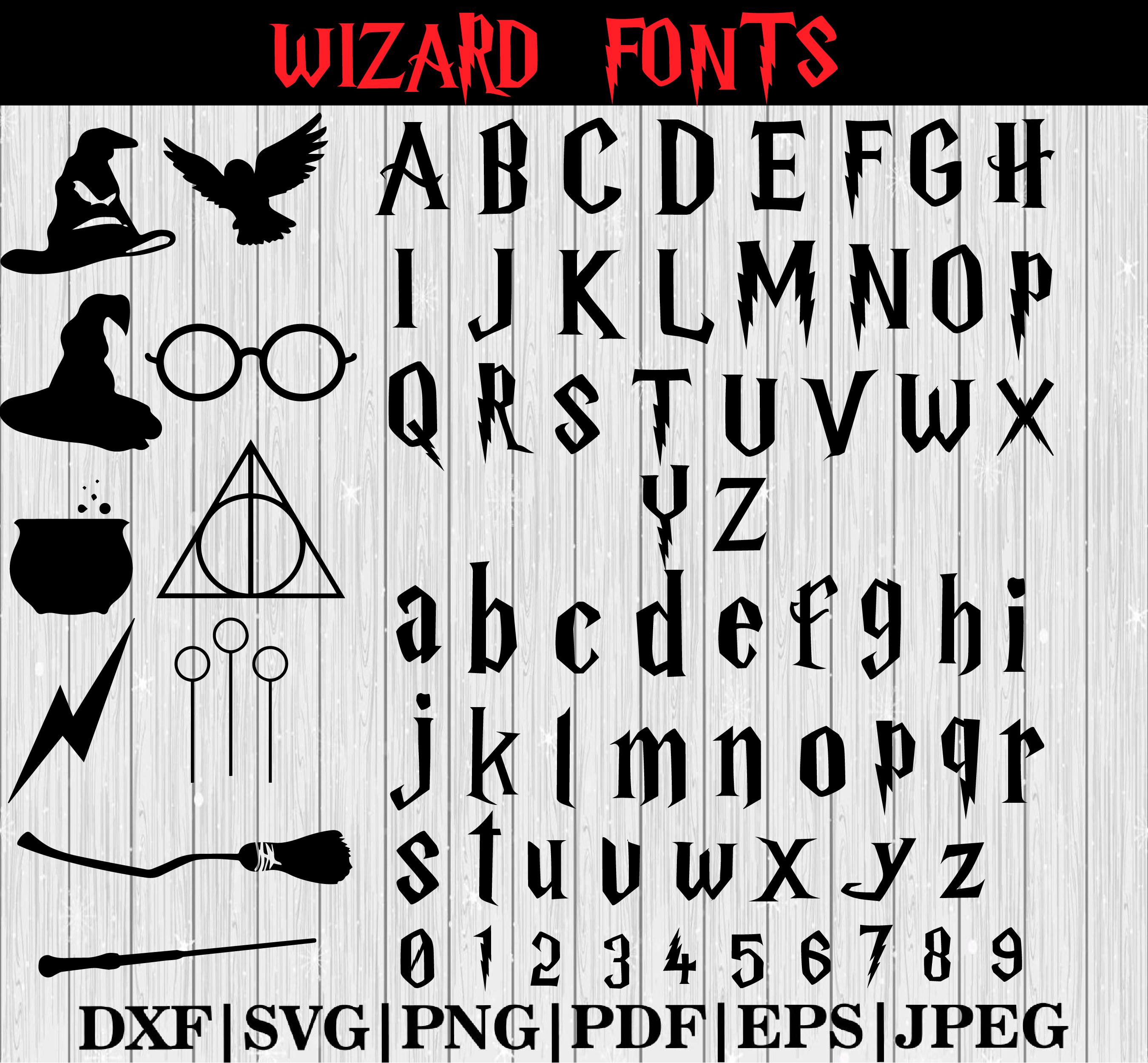 Potter Font Svg, Wizard Font Svg, Halloween Font Svg, Potter Alphabet Svg, Magic Font Svg, Wizard Font Clipart, Wizard Font Cut Files Font