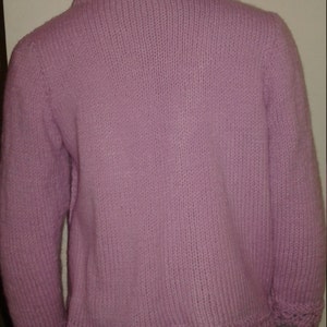 Hand knit Toddler Lavendar Ruffled Bolero, fits ages 4-5 image 5