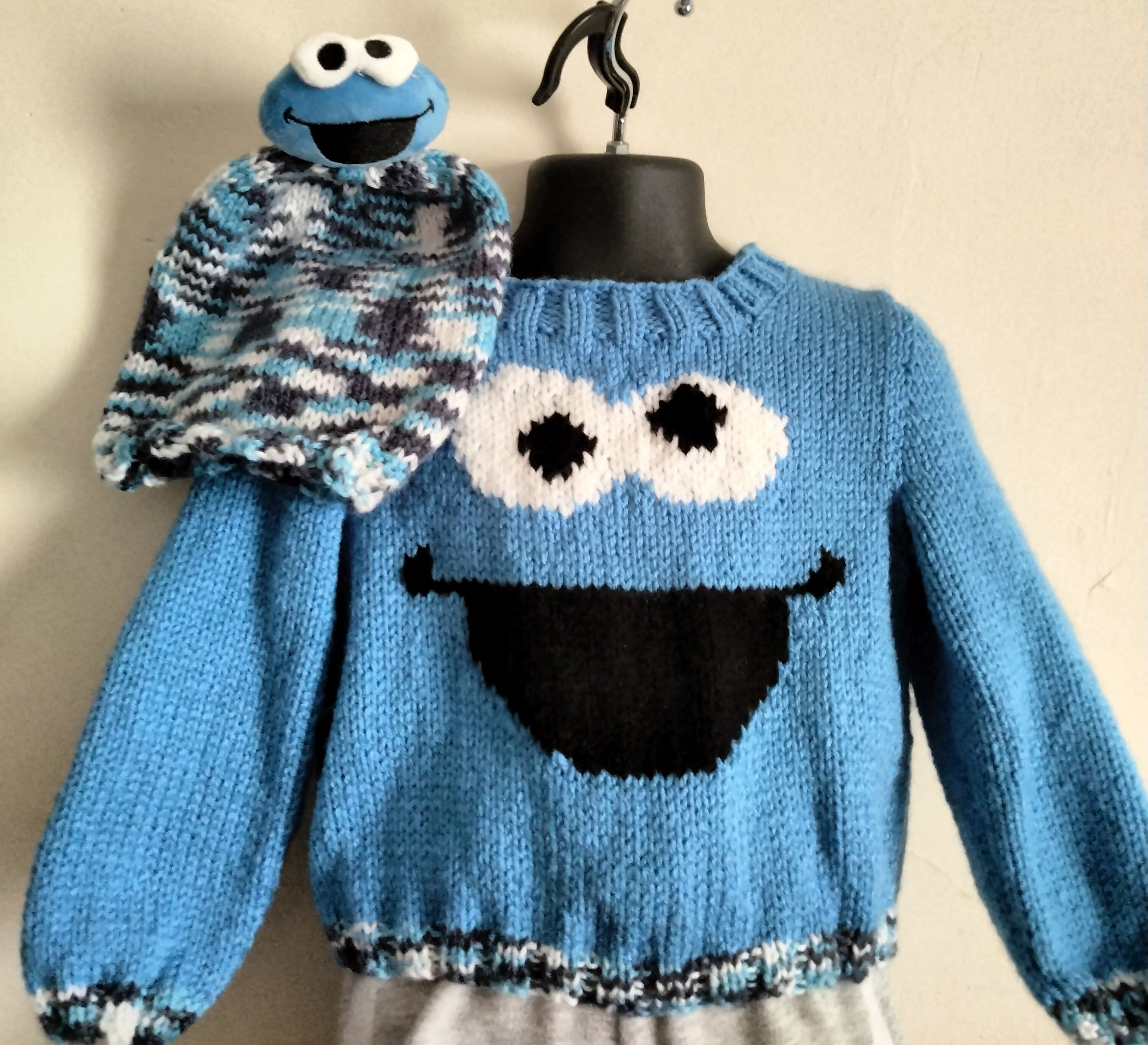 Cookie Monster Sweater Etsy