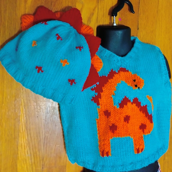 Dinosaur Sweater Vest Etsy