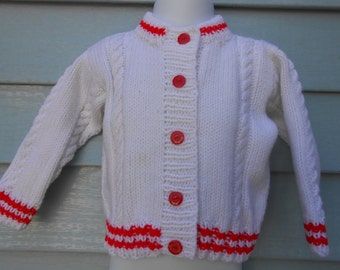 Cable Child Cardigan, Size 9-12 months