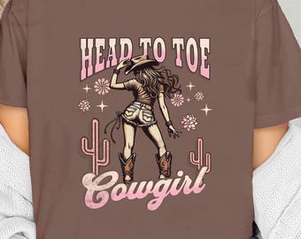 Pink Cowgirl PNG | Cowgirl Boots, Hat & Skull (Digital Download)