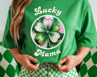 Lucky Mama St. Patrick's Day Clover PNG | Girly Irish Design (Digital Files)
