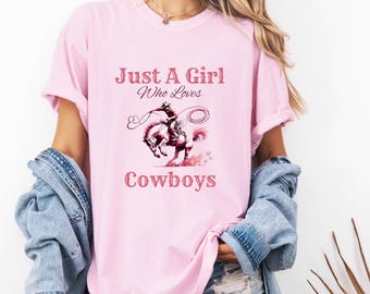 Camiseta "Solo una chica que ama a los vaqueros"