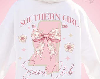 Sudadera personalizada para chica sureña / Magnolia, té dulce, Mississippi