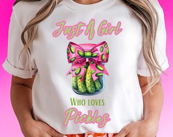 Trendy Pickle Bow Design – Girl Who Loves Pickles, 3 PNGs (Digital Download)