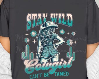 Camiseta vaquera Stay Wild / Camiseta rústica Comfort Colors