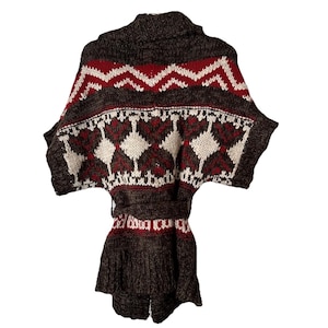 Abercrombie & Fitch Cardigan Western Gürtel Pullover Wollmischung Small Vintage Y2K