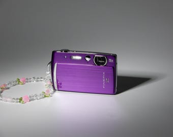 パープルの富士フイルム FinePix Z110 デジタルカメラ、Y2K、箱入りバンドル
