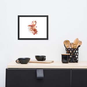 Flamingo Art Print in Frame, Tropical Bird Wall Decor, Pink Flamingo Poster, Beach House Decoration, Nature Lover Gift