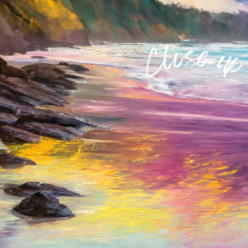 Ocean Wall Art Printable Seascape Painting Instant Download Large Print ...