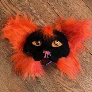 Black And Orange cat mask