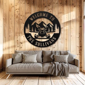 The Snowmobile Cabin Metal Family Sign | Gift for Snowmobilers | Snowmobile Gift | Custom Metal Sign