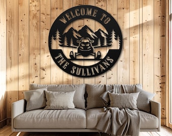 The Snowmobile Cabin Metal Family Sign | Gift for Snowmobilers | Snowmobile Gift | Custom Metal Sign