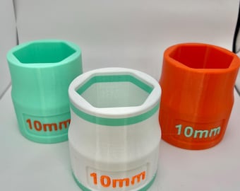 10mm Socket Koozie, Pen Holder, Desk Organizer – Perfect for Techs, Mechanics & Gearheads!