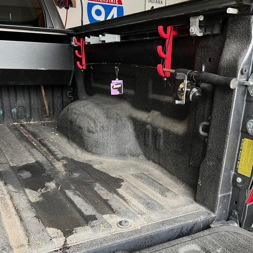 trunk fishing rod holder Short Stack Vertical 3 or 4 rod (with or w/o track mount) 3 rod w no track bracket / gray Keeps rods up out of the way 2 Pack Toyota Truck Fishing