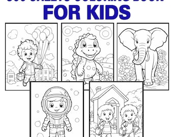 Kids Coloring Book. Cute and Fun Coloring Pages for Children. Printtable Activity. PDF download
