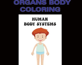 Anatomy Coloring Book. Human Body Coloring Pages. Educational Anatomy Printtable. Instant Download