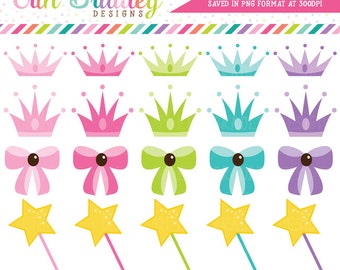Princess Party Girls Clipart Clip Art Personal & Commercial Use Instant Download