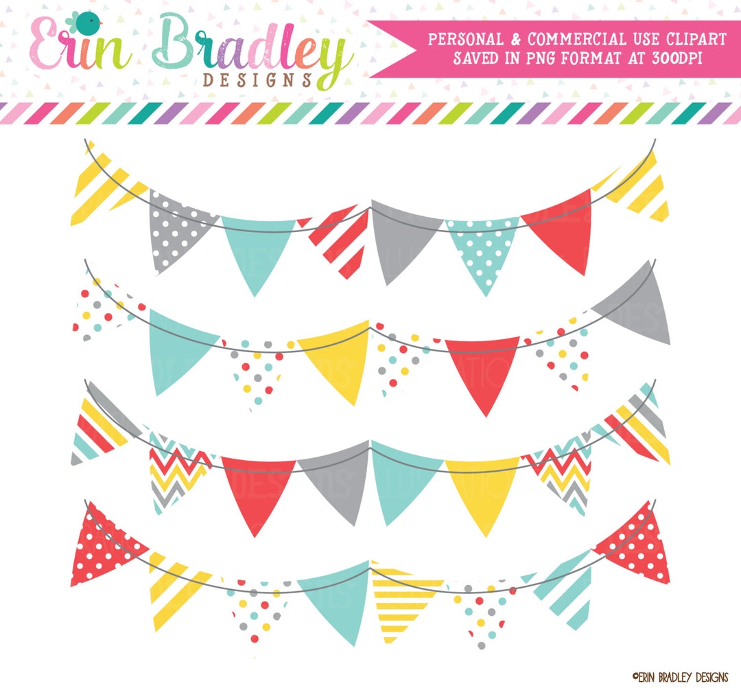 Banner Flag Clipart Blue Yellow Red &amp; Gray Commercial Use Clip Art ...