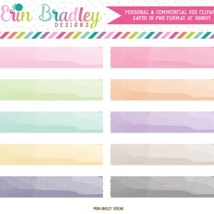 Aquarel digitale washitape clipart persoonlijk en commercieel gebruik Instant Download Clip Art Set