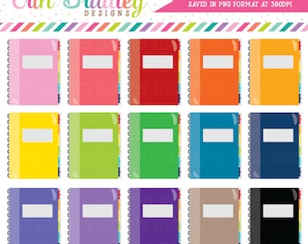 Notebooks Clipart School or Planner Clip Art Graphics Personal & Commercial Use OK