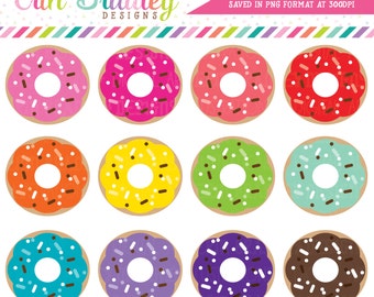 Food & Dessert Clipart Instant Download Donut Graphics Commercial Use OK