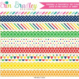 Gráficos de imágenes prediseñadas de borde Colores primarios Marcos de imágenes prediseñadas de borde festoneado Rojo Naranja Amarillo Verde Azul