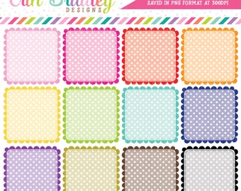 Polka Dotted Squares Clipart Instant Download Digital Clip Art Graphics Personal & Commercial Use