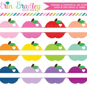 Clipart de maçã dividida, gráficos de clipart de maçã, clipart de professores, clipart de comida, uso comercial OK