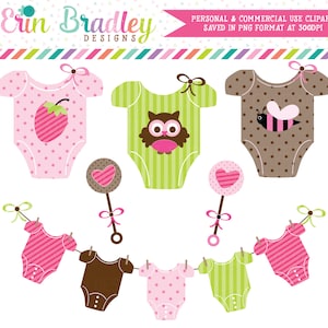 Baby Girl Tees Clipart Clip Art Personal & Commercial Use