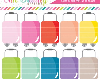 Luggage Clipart, Travel Clipart, Commercial Use Clipart Graphics