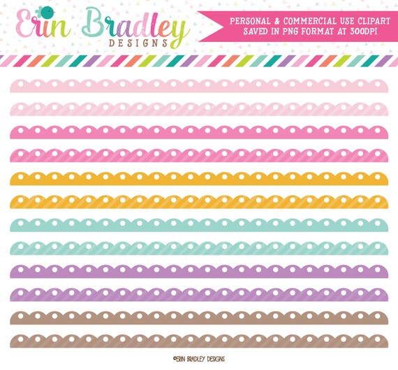 Digital Scrapbook Embellishments Personal &amp; Commercial Use | Etsy