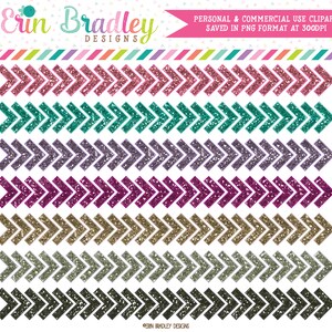 Glitter Chevron Borders Clipart Graphics Personal & Commercial Use Border Clip Art