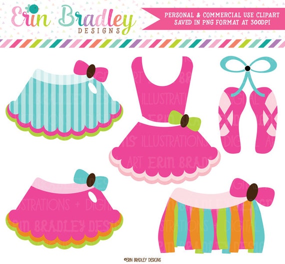 Rainbow Ballerina Tutus Clipart Commercial Use Clip Art Graphics Instant Download Il_570xn