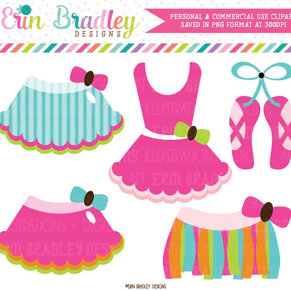 Rainbow Ballerina Tutus Clipart Commercial Use Clip Art Graphics Instant Download