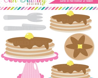 Pancake Party Clipart Clip Art Personal & Commercial Use Instant Download