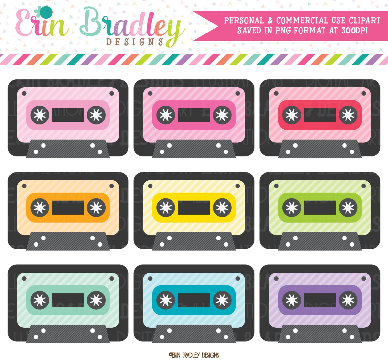 80 set. Цвет ленты аудиокассет. кассета арт. неоновая кассета. cassette tape clipart.
