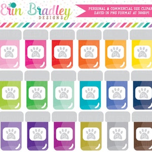 Pet Pill Bottle Clipart: Dog & Cat Prescription Graphics (Digital Download)