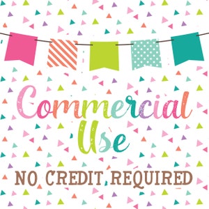 ONE SET - Commercial Use No Credit Required for Clipart & Digital Papers