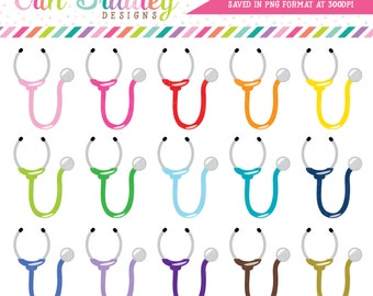 Stethoscope Clipart Personal & Commercial Use Medical or Doctors Office Clip Art Graphics