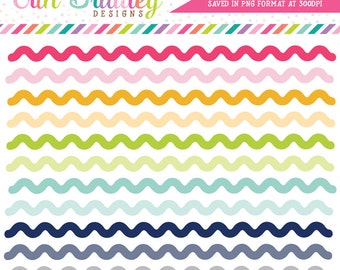 Ric Rac Clipart Borders: Scrapbooking Embellishments (Digital Download)
