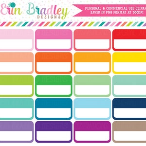 Puede incluir: Conjunto de 16 etiquetas en blanco de colores con esquinas redondeadas. Las etiquetas son de varios tonos de rosa, naranja, amarillo, verde, azul, morado y marrón. Cada etiqueta tiene un espacio rectangular blanco para el texto.